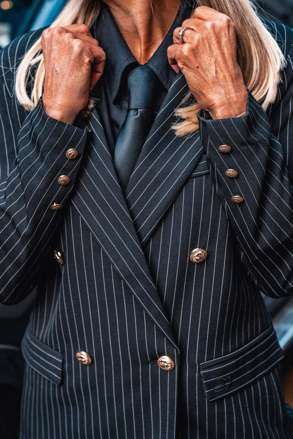 Blazer Grungemama Kristy rayures tennis noir - Image 7