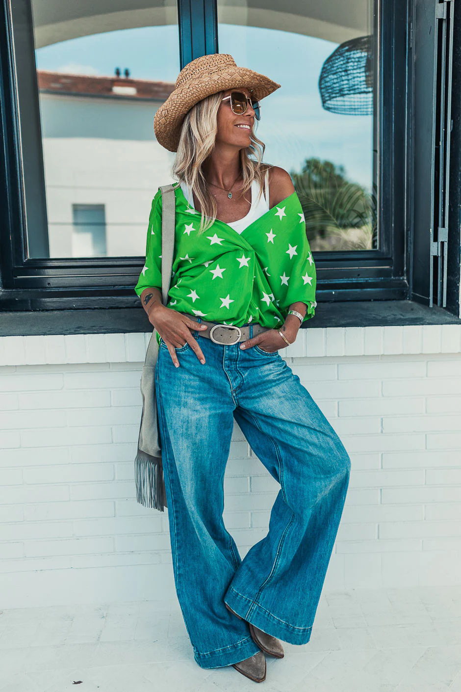 Blouse Banditas Chandler vert - Image 4