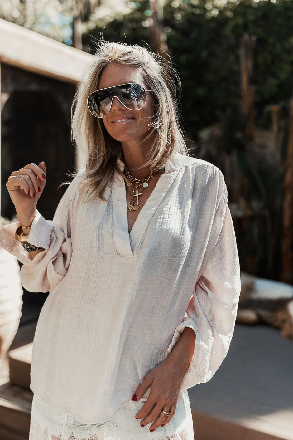 BLOUSE WASTA ROSE POUDRE