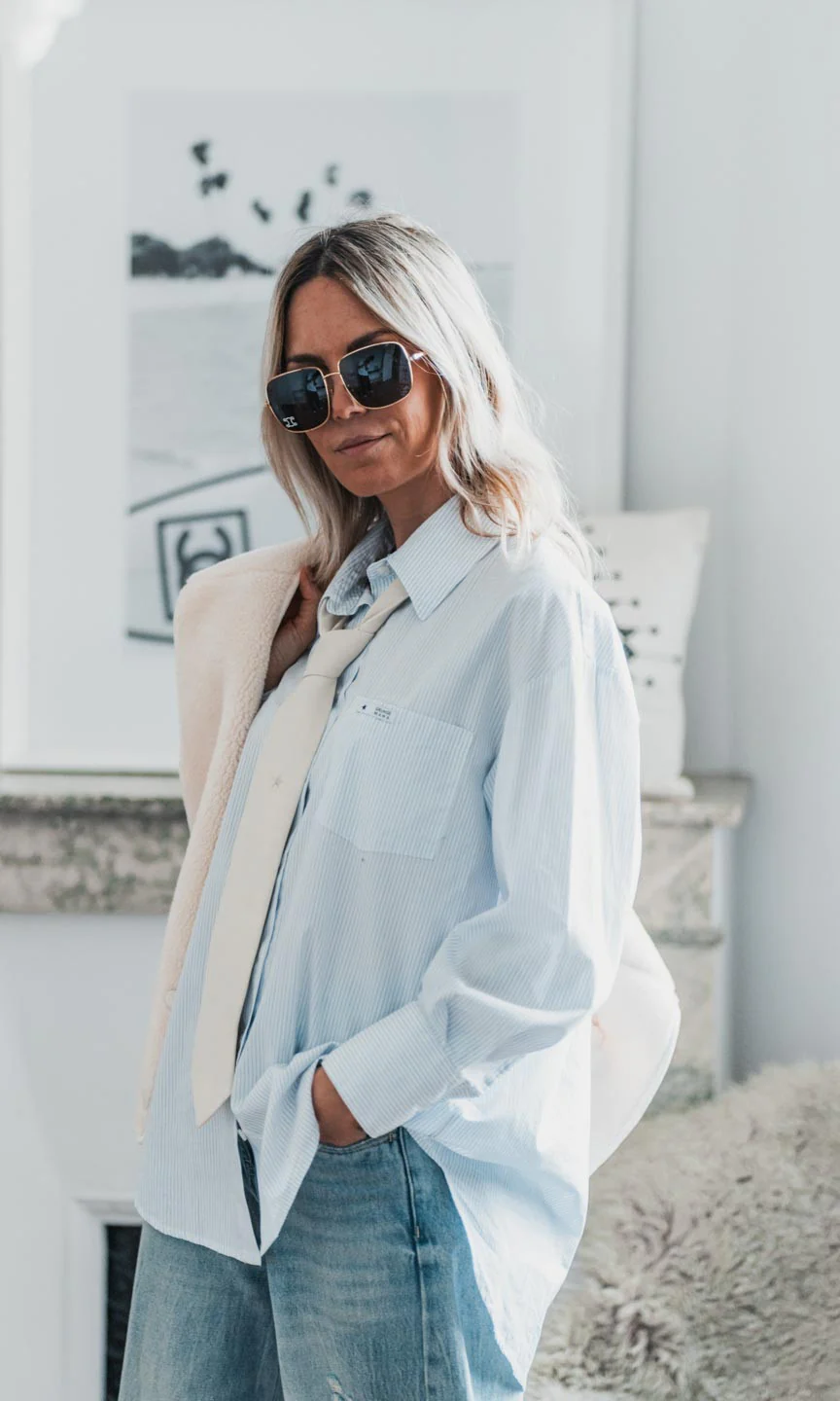 Chemise Grungemama Sunnyla raye bleu - Image 5