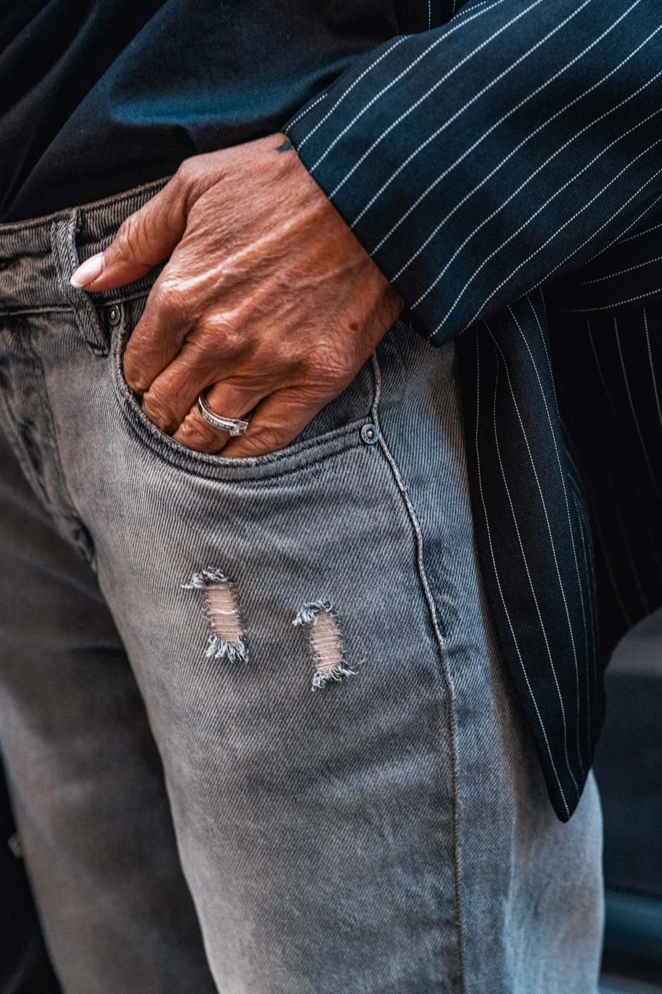 Jeans Grungemama Cooper gris - Image 6