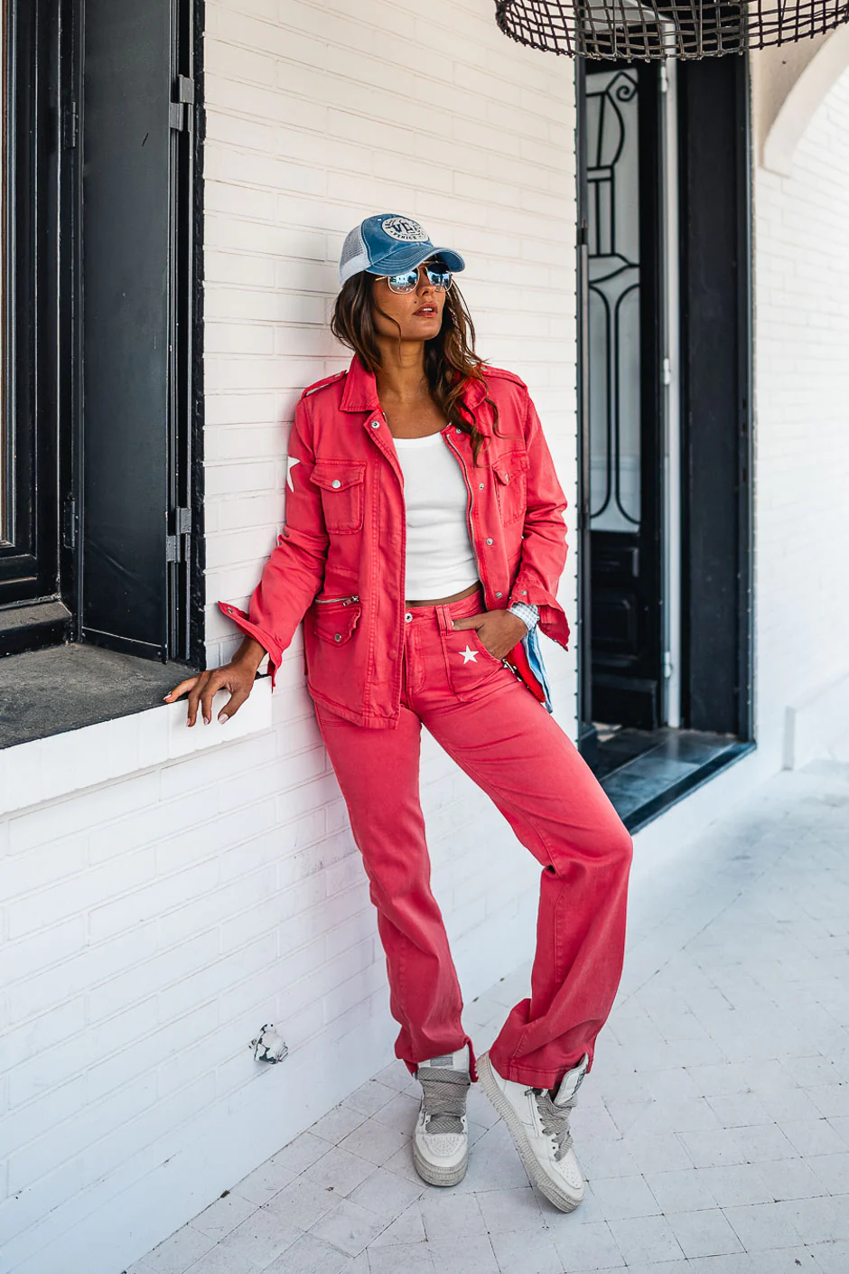 PANTALON ALEXINE ROUGE