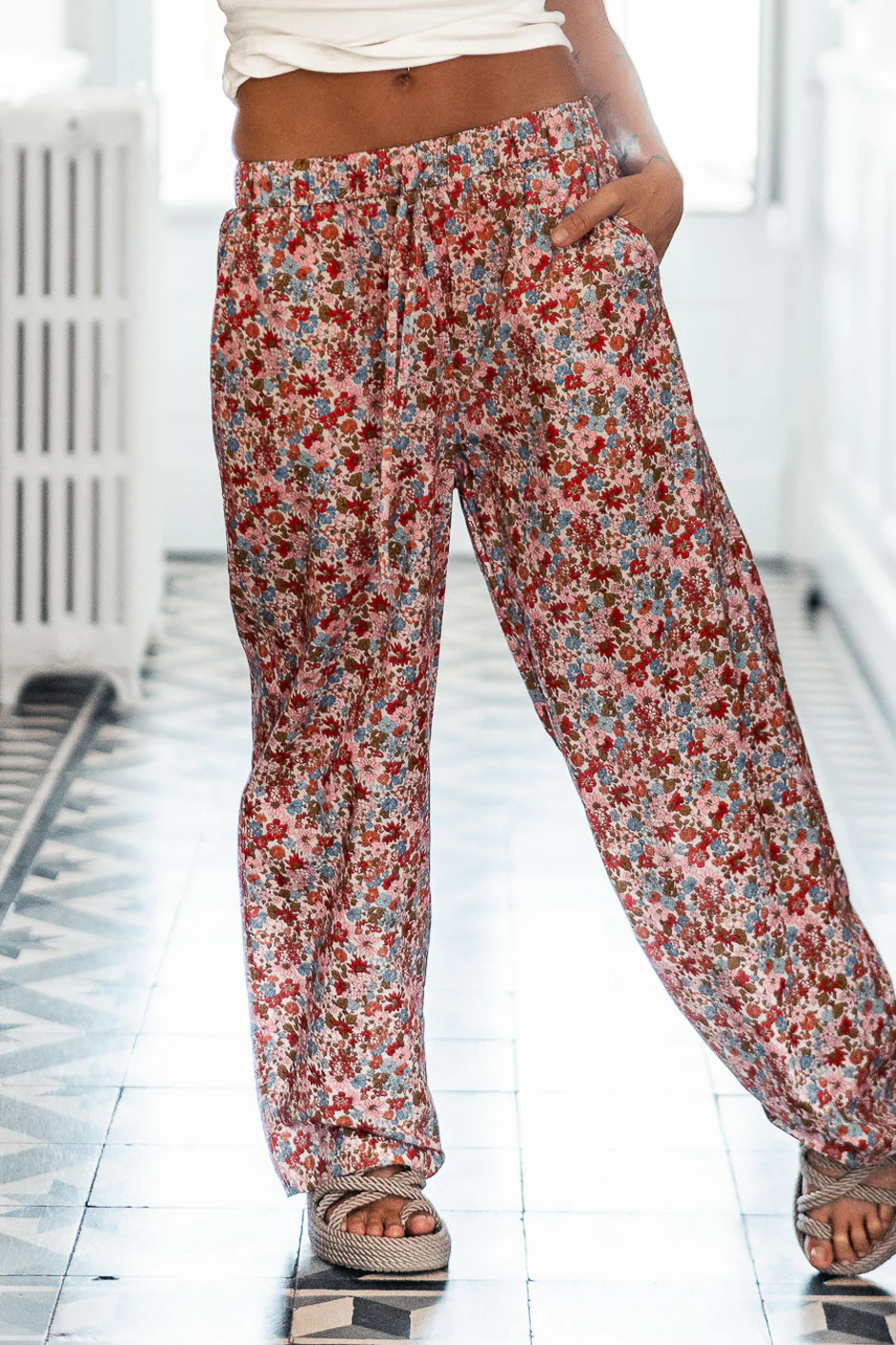 Pantalon Flora rose - Image 4