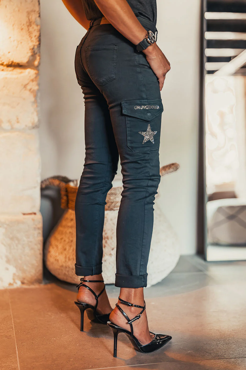 Pantalon Grungemama Nami noirstrass - Image 7