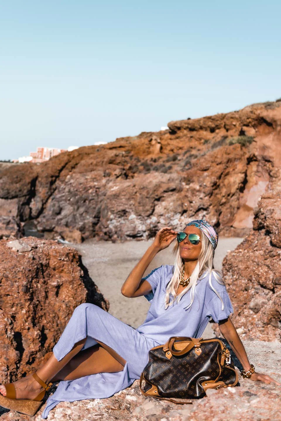 Robe longue Capri parme - Image 4