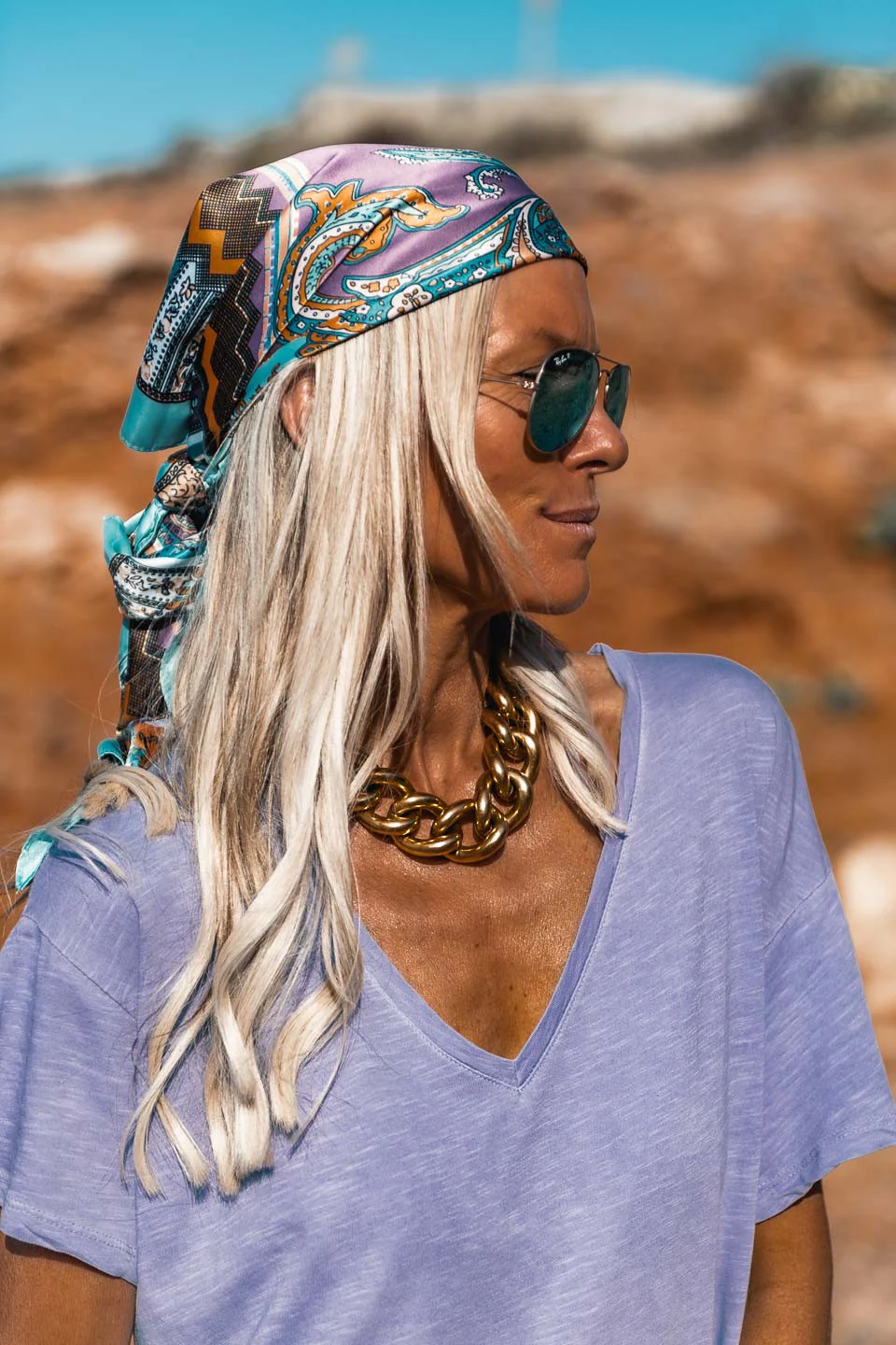 Robe longue Capri parme - Image 5