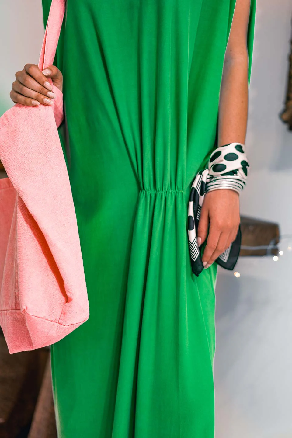 Robe mi-longue Romy vert - Image 3
