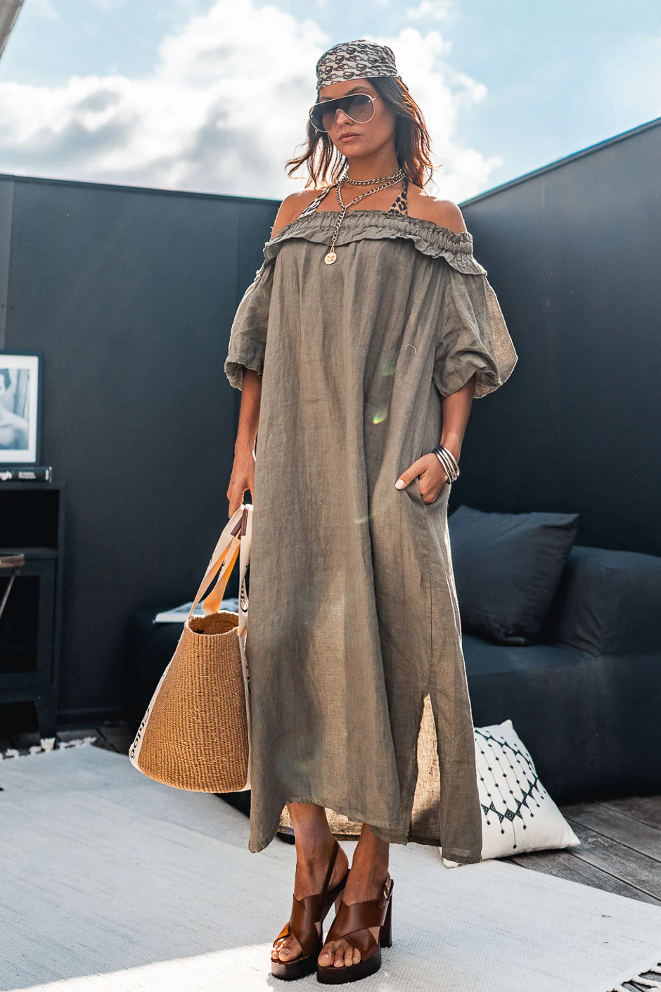 ROBE PIUMO KAKI - Image 3