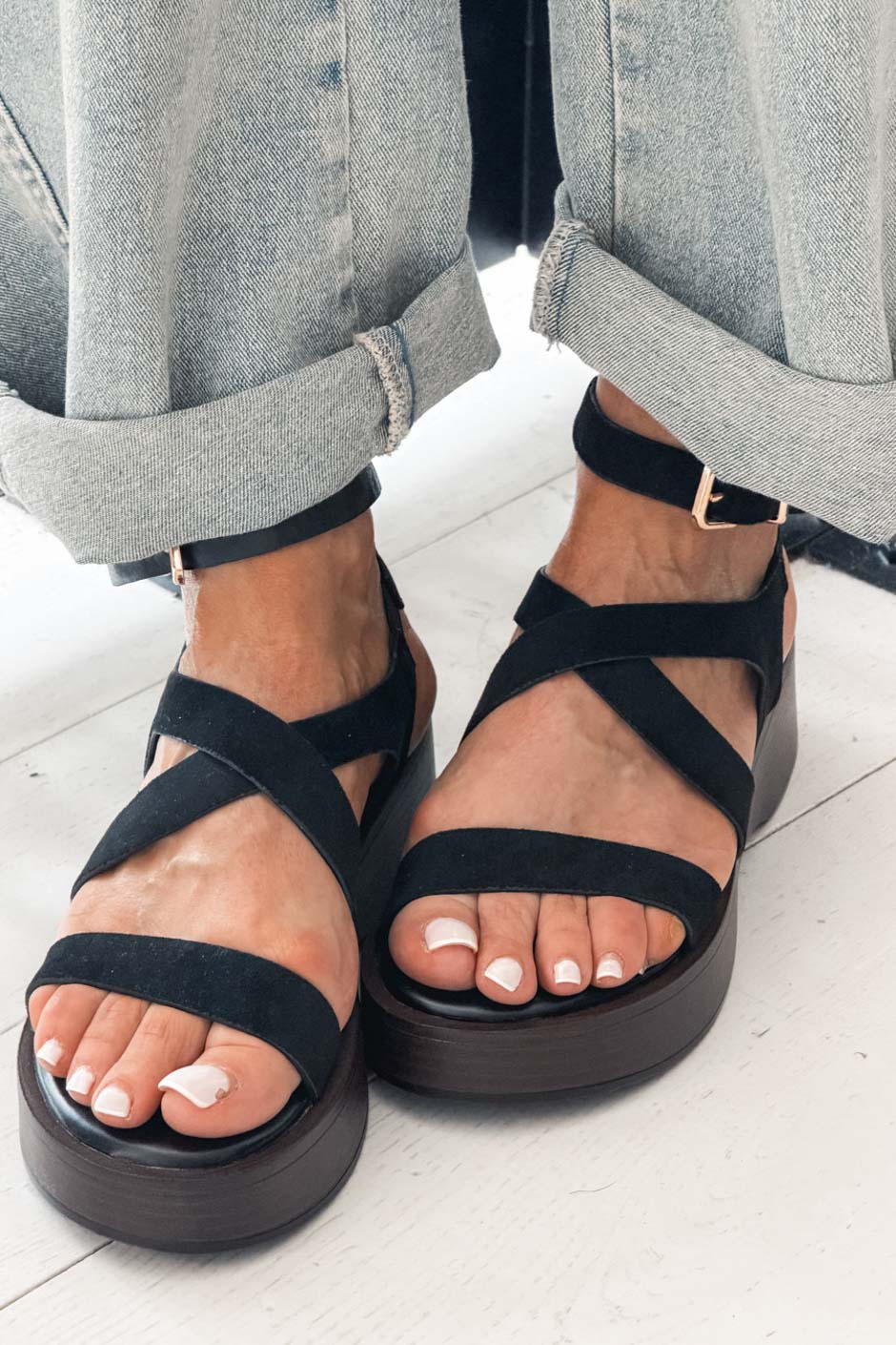 SANDALES TISSIA NOIR