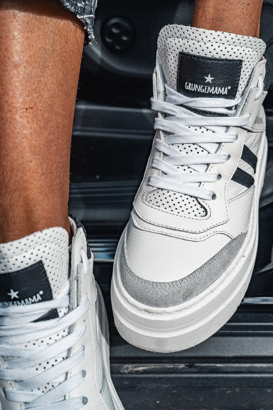 SNEAKERS GRUNGEMAMA NATTI BLANc/noir - Image 4
