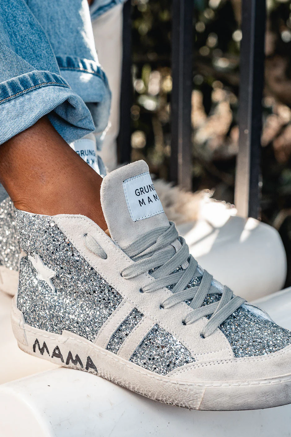 Sneakers Grungemama New Allglitter silver - Image 3
