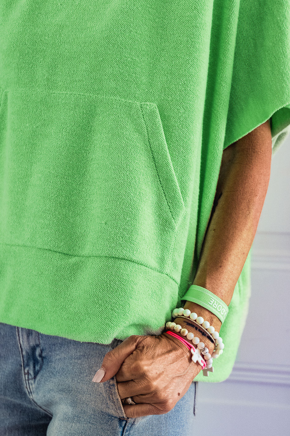 SWEAT BROOKIE VERT FLUO - Image 2