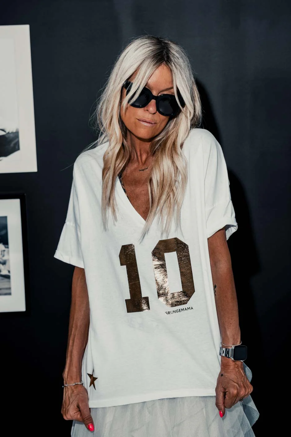 T-shirt ANNIVERSSAIRE GRUNGEMAMA TEN BLANC - Image 4