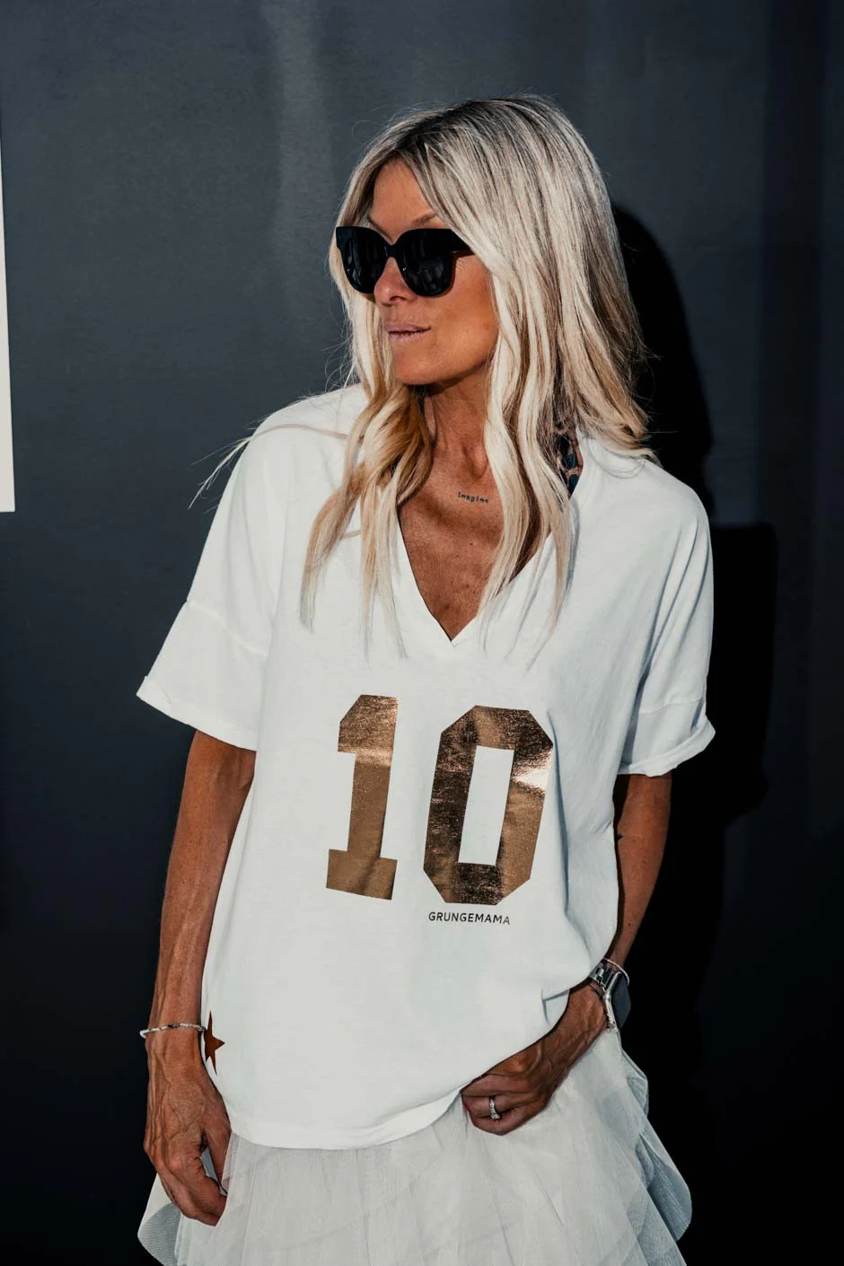 T-shirt ANNIVERSSAIRE GRUNGEMAMA TEN BLANC - Image 6