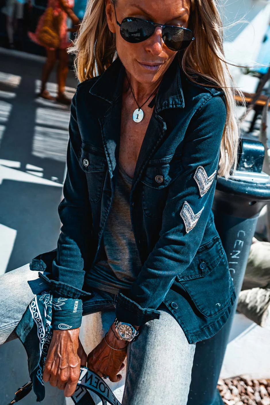 VESTE MILITAIRE GRUNGEMAMA NEWMady noir - Image 2